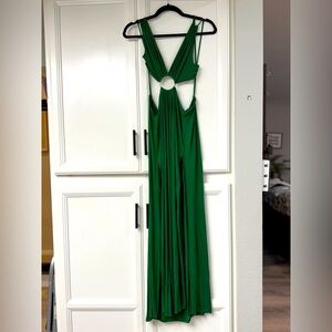 Elegant Green Sleeveless Dress M